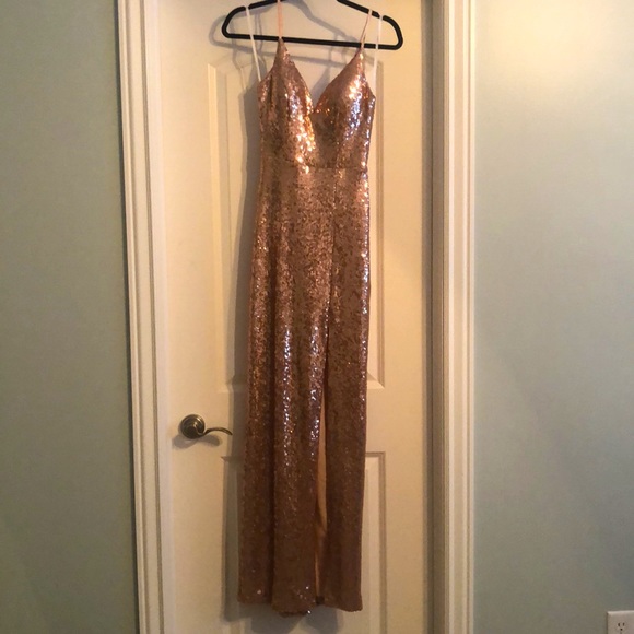 Rose Gold Prom Dress - Picture 1 of 4